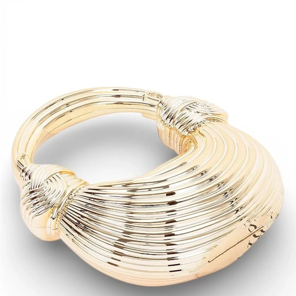 Gold & Silver Metal Clutch Bag